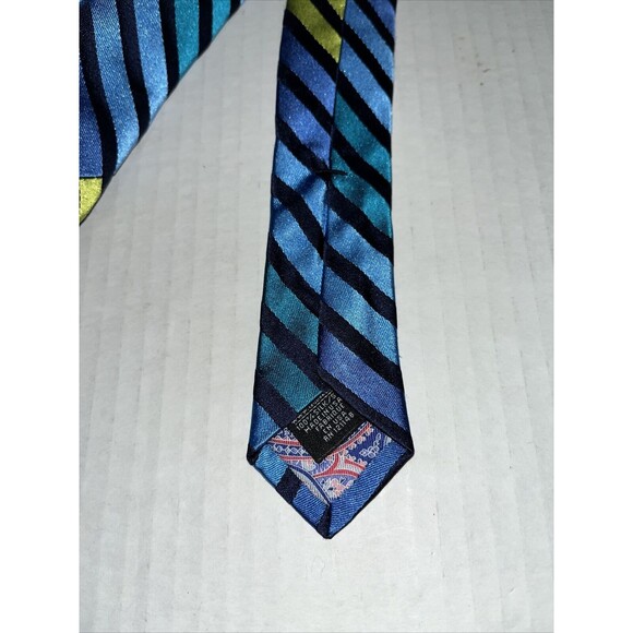Ted Baker Men's Tie Blue Striped Silk - Picture 4 of 4